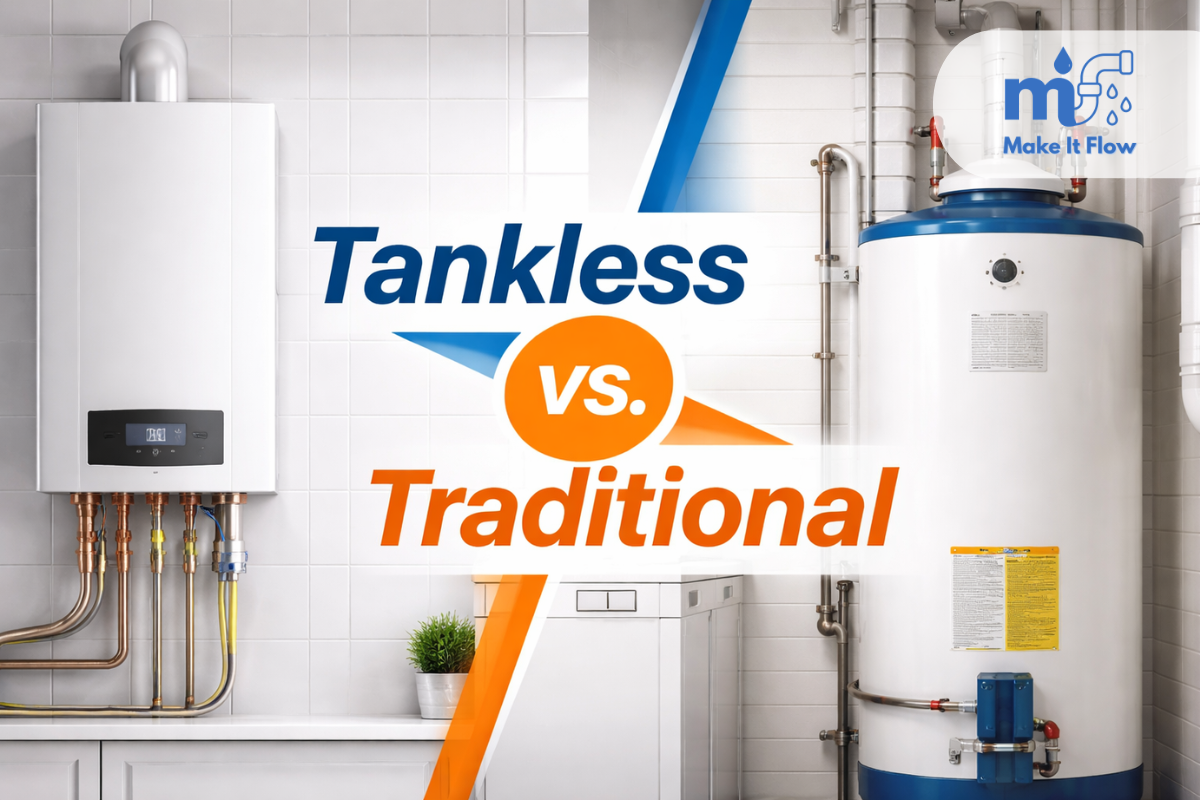 Tankless vs. Traditional&nbsp;Water Heater